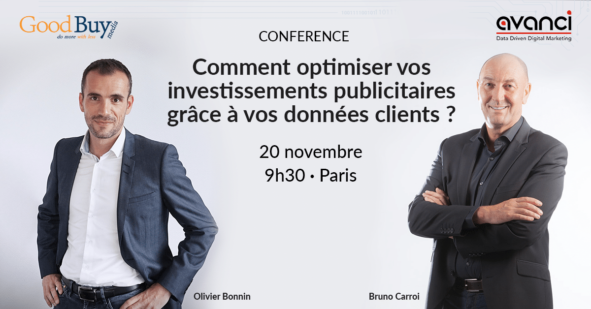 Conférence le 20/11 à Paris : comment optimiser vos investissements publicitaires grâce à vos données clients ?
